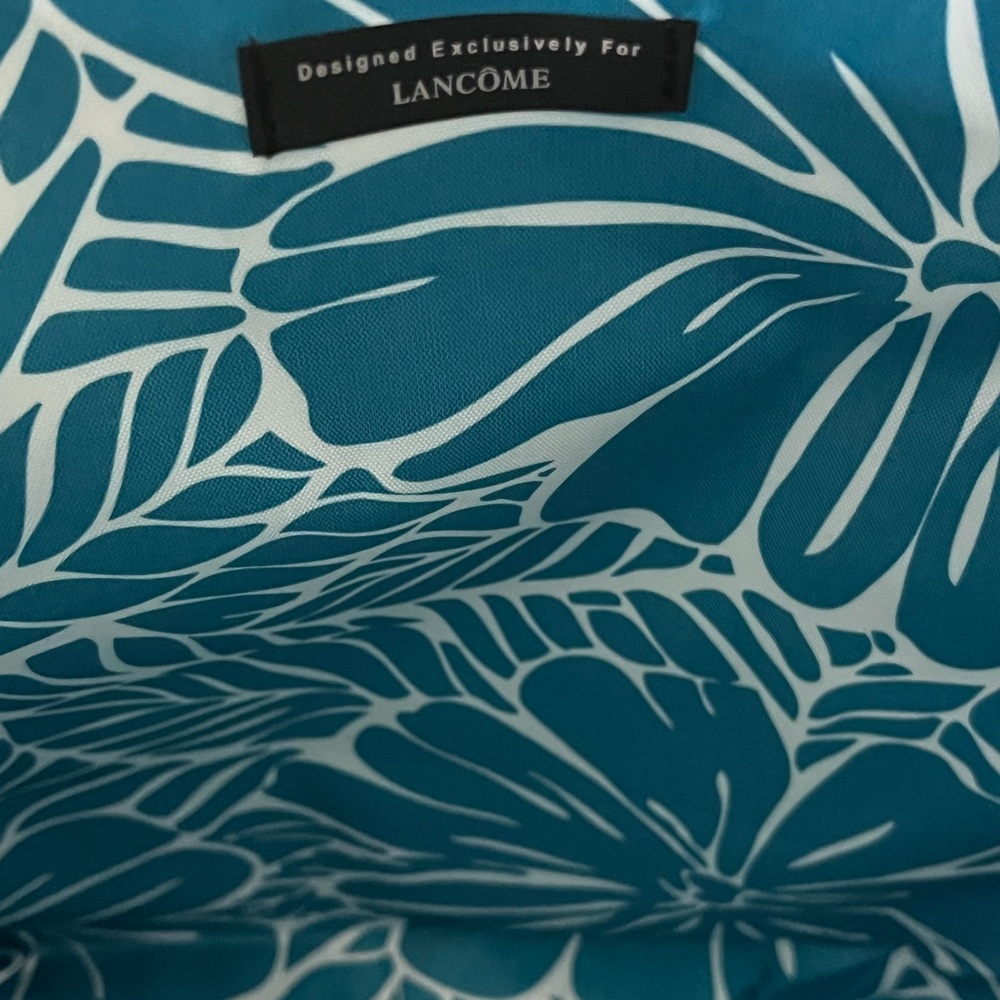 Lancome (Paris) Tote Bag Turquoise Blue Beach Cruise Travel Casual Vacation - Picture 4 of 9
